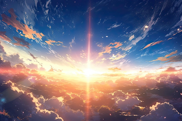 アニメスタイルの雲