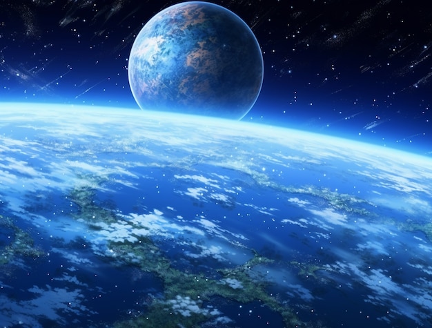 Free photo anime style earth