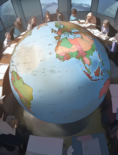 Anime style earth