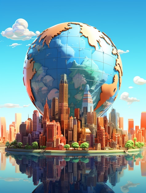 Anime style earth