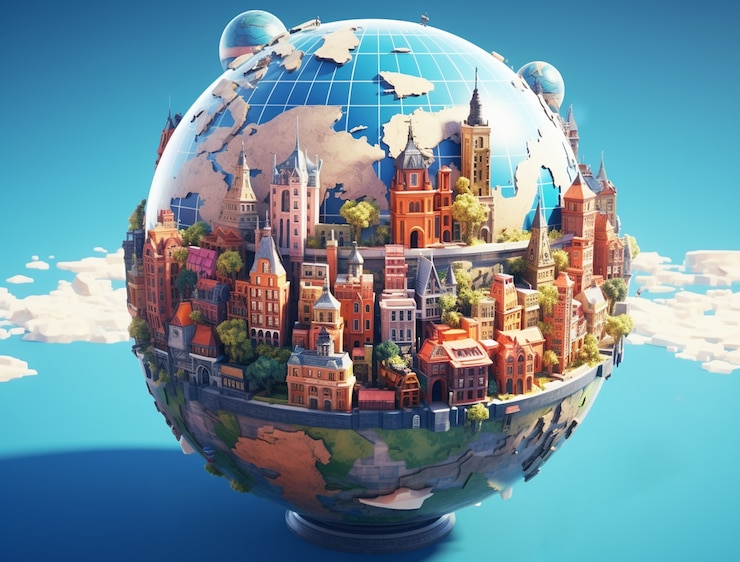 Free Photo anime style earth