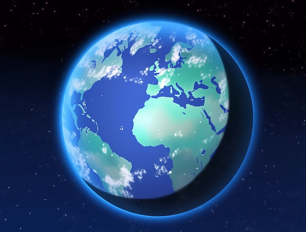 무료 사진 애니메이션 스타일의 지구