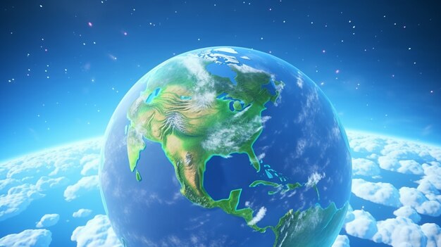 Free photo anime style earth