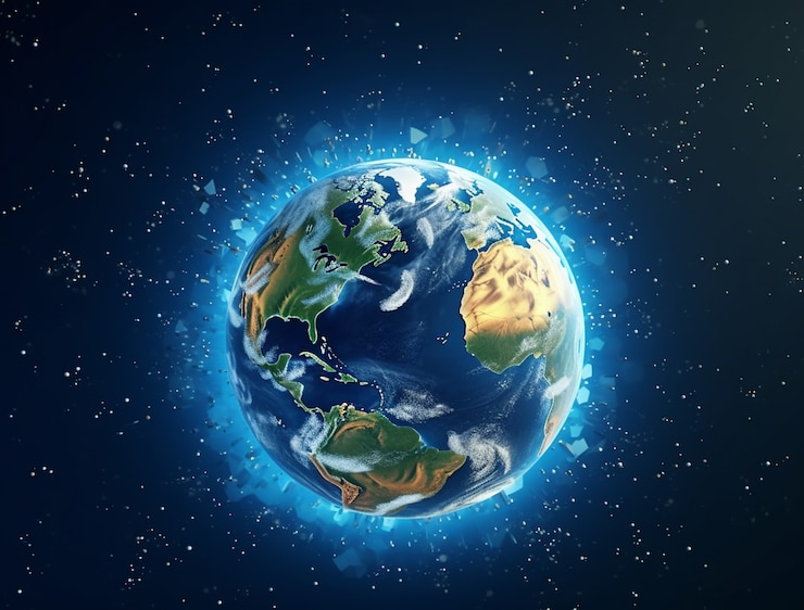 Free Photo anime style earth