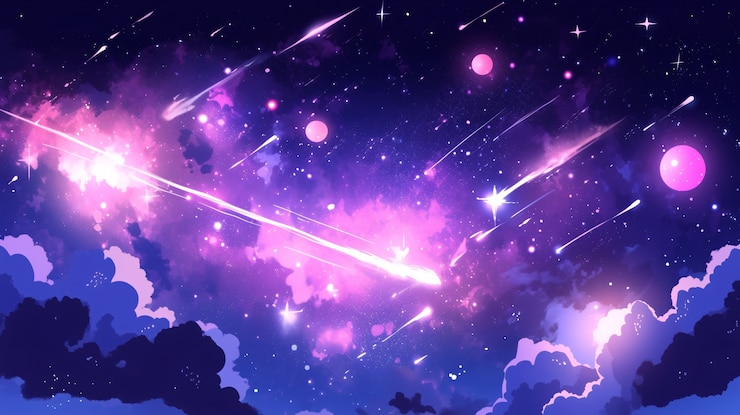 無料Photo アニメスタイルの銀河の背景