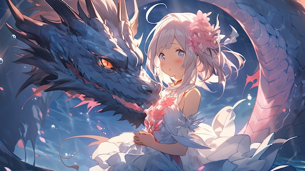 アニメスタイルの神話のドラゴンクリーチャー
