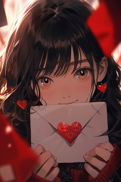 Foto gratuita stile di anime che celebra il giorno di san valentino