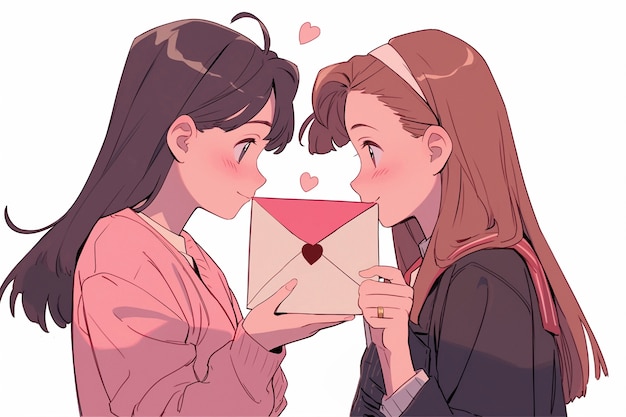 Foto gratuita stile di anime che celebra il giorno di san valentino