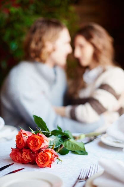 Anniversary with flowers