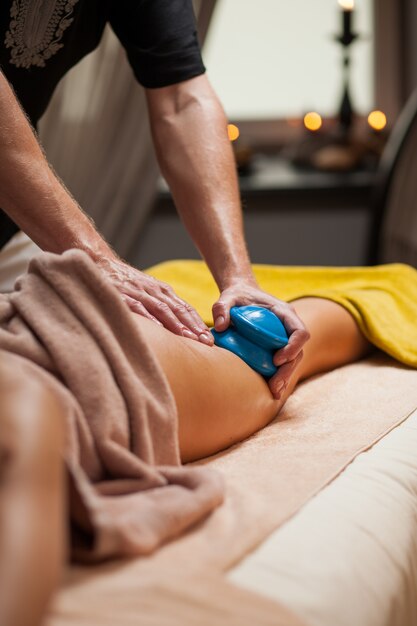 Anti-cellulite massage in a spa