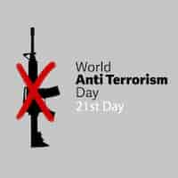 Free photo anti terrorism day with gun