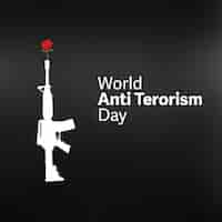 Free photo anti terrorism day with gun