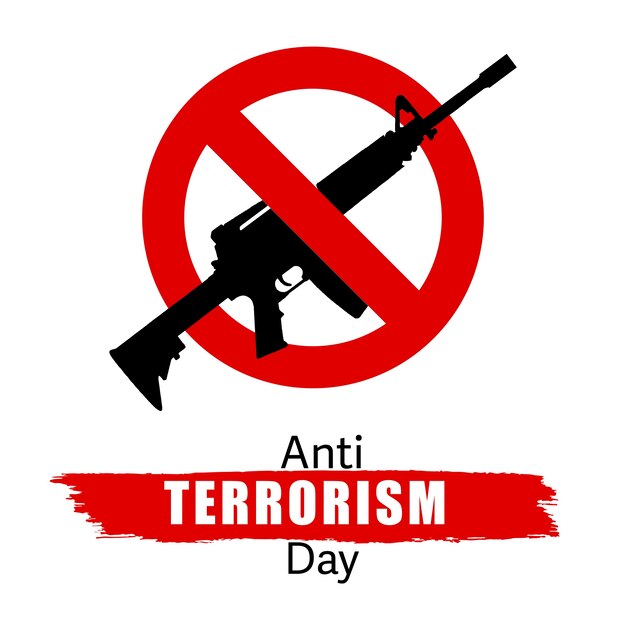 Anti terrorism day with gun