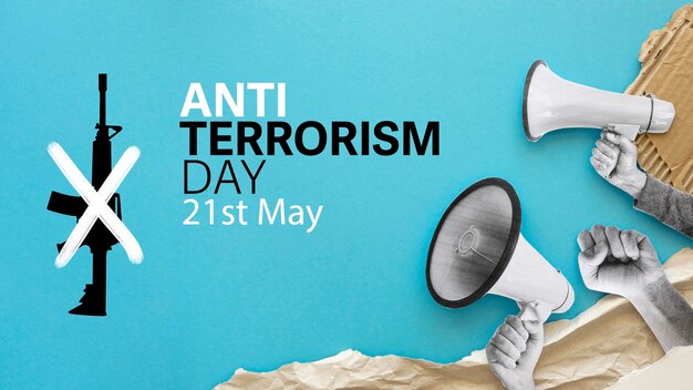 Anti terrorism day with gun