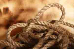 Free photo antique brown rope