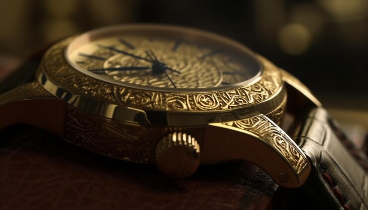 Free Photo antique gold pocket watch a timeless elegance generated by ai