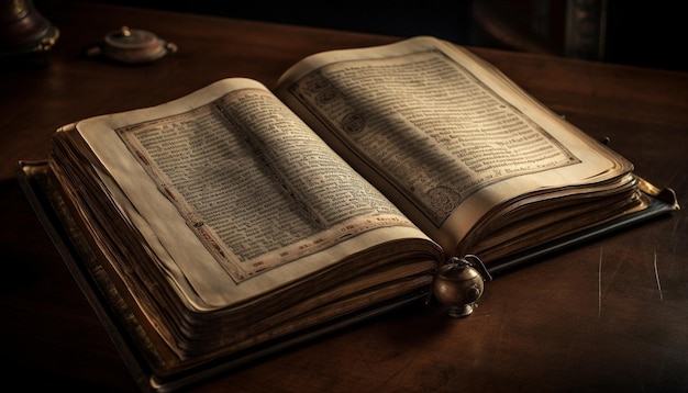 Antique religious text wisdom prayed for spiritually generated by AI