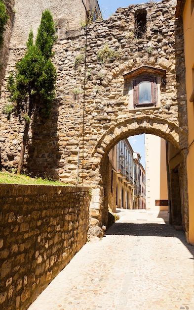 antique street with arch