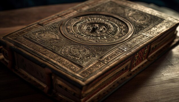 Старинный деревянный библейский символ духовности и мудрости, созданный искусственным интеллектом