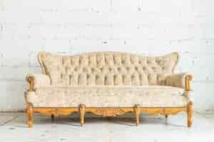 Free photo antique wooden sofa