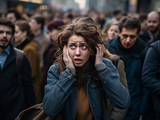 Foto gratuita immagini che inducono ansia con sentimenti di angoscia e disagio