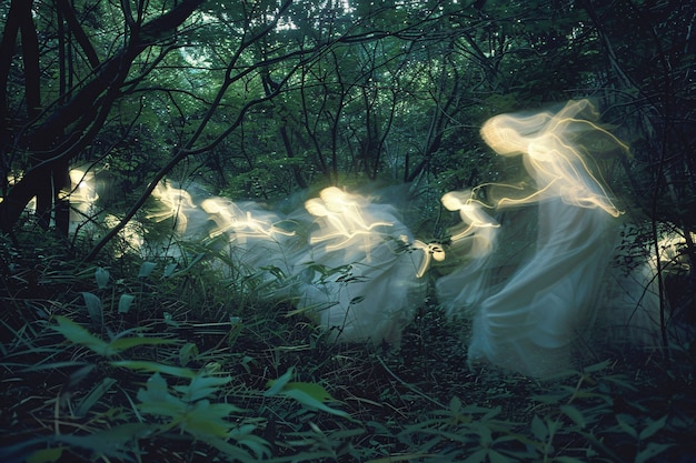 Free photo aokigahara forest dark style