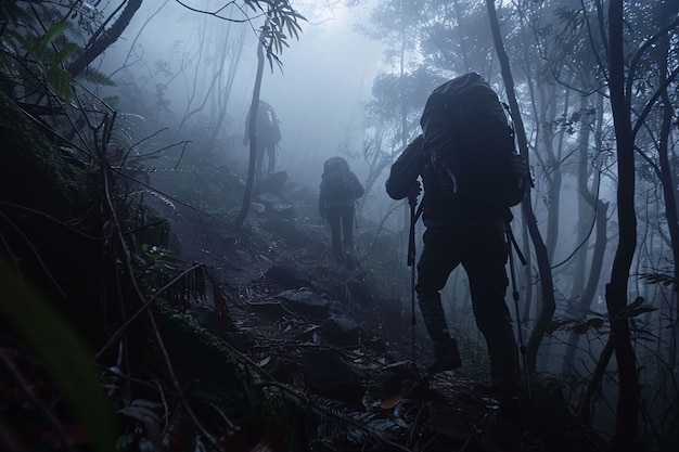 Foto gratuita stile scuro della foresta di aokigahara