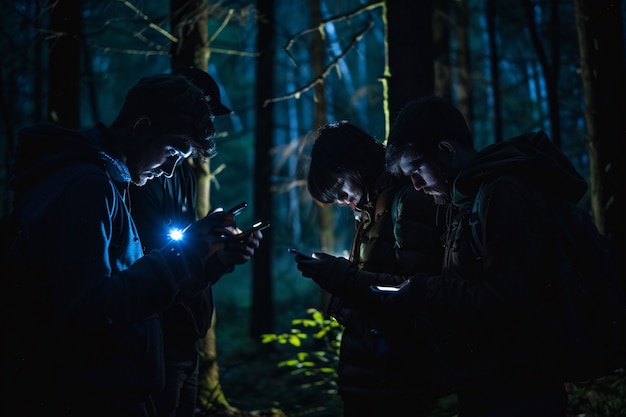 Free photo aokigahara forest dark style