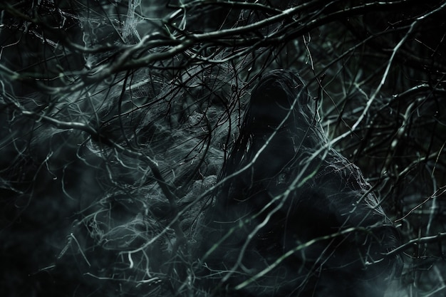 Free photo aokigahara forest dark style