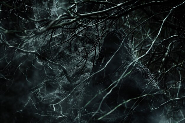 Free Photo aokigahara forest dark style