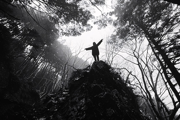 Free photo aokigahara forest dark style