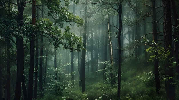 Foto gratuita la foresta di aokigahara in stile molto dettagliato