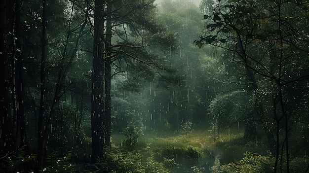Free photo aokigahara forest in highly detailed style