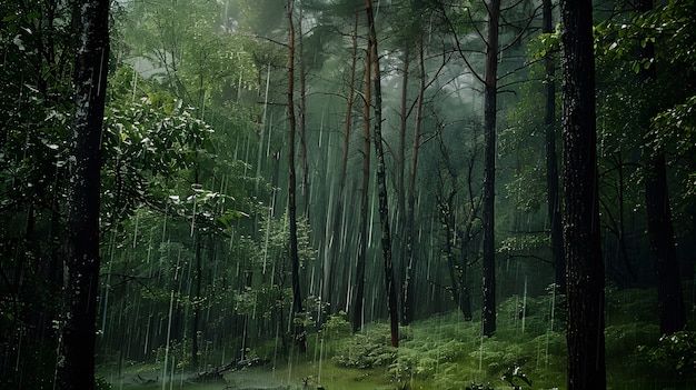 Free photo aokigahara forest in highly detailed style