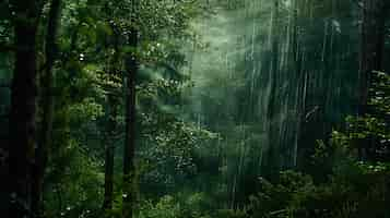 Foto gratuita la foresta di aokigahara in stile molto dettagliato