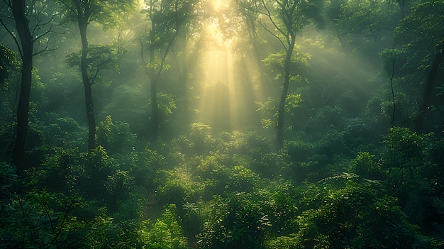 Free photo aokigahara forest in highly detailed style