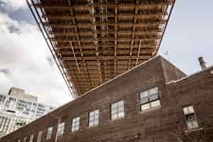 Free photo apartments underneath the bridge