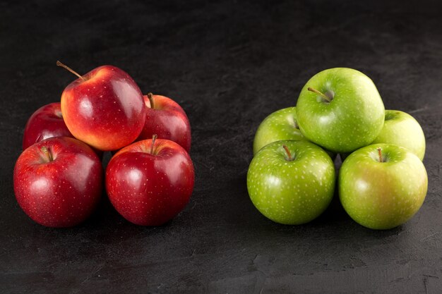 Apples bunch of fresh mellow delicious perfect red and green apple