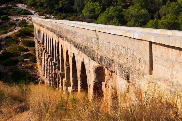 Free photo aqueduct de les ferreres in tarragona.  spain