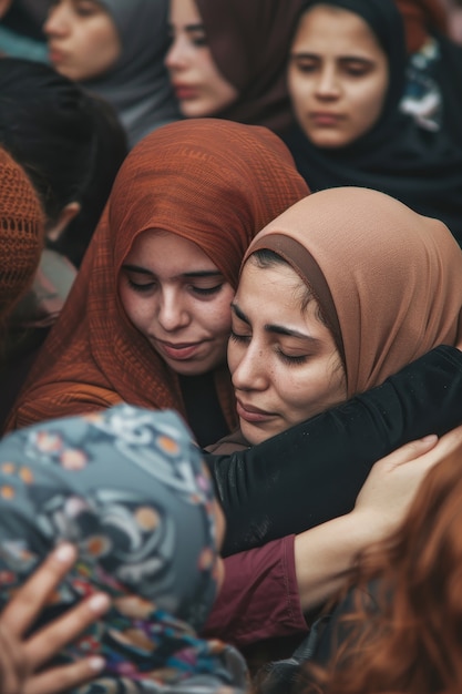 Free photo arab people demonstrating  together