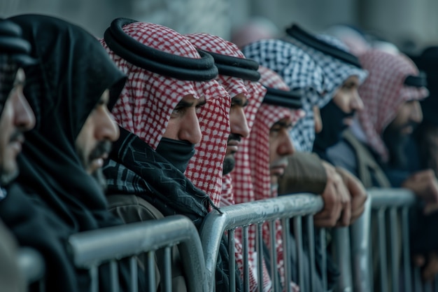 Foto gratuita popolo arabo che manifesta insieme