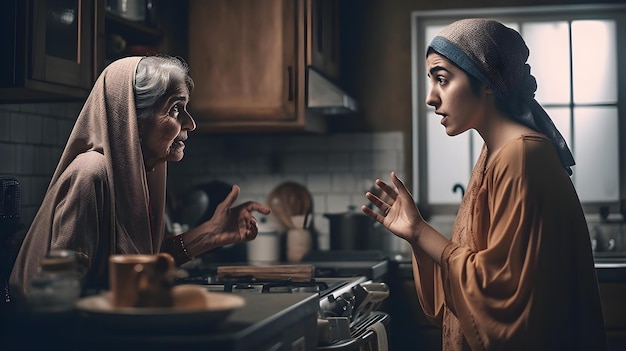 Free photo arabic woman in a modern kitchen