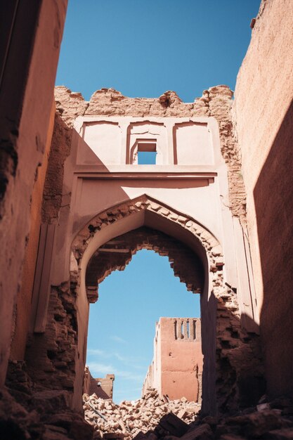 arch in marrakesh city after earthquake