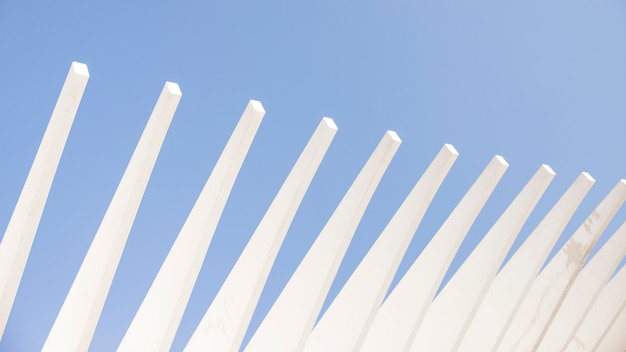 Architectural construction against the blue sky