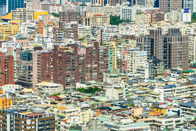 Экстерьер здания архитектуры в городе Тайбэя в Тайване