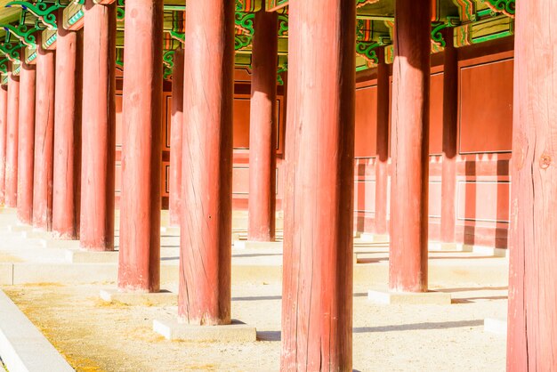 Architecture in Changdeokgung Palace in Seoul City at Korea