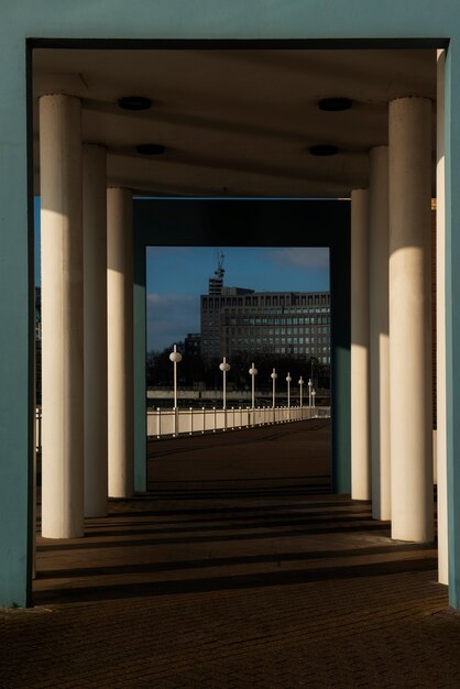 Architecture and shadows in the city during the day