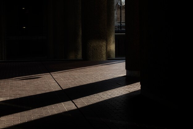 Architecture shadows during the day in the city