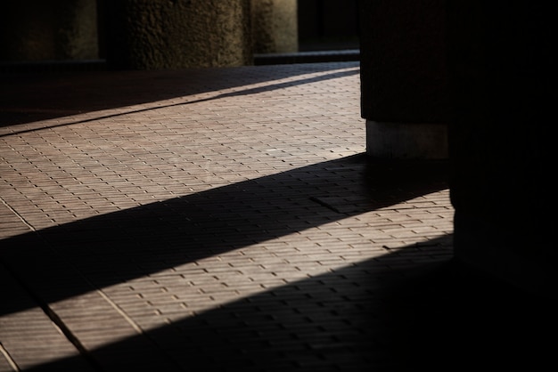 Architecture shadows during the day in the city