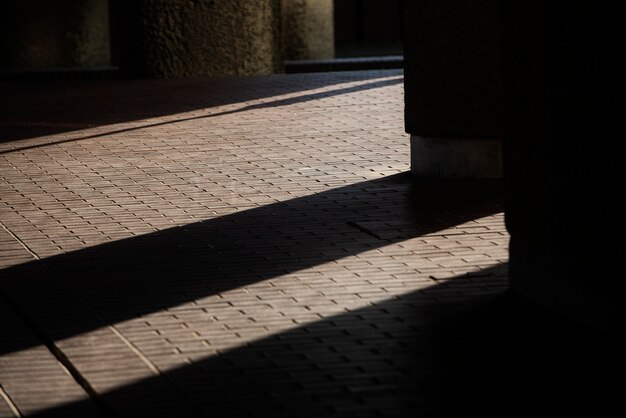 Architecture shadows during the day in the city